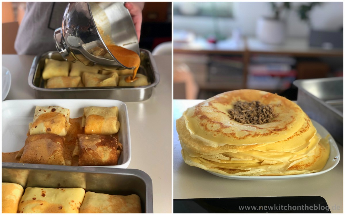 Ungarische Pfannkuchen mit Hackfleischfüllung: Hortobágy húsos ...